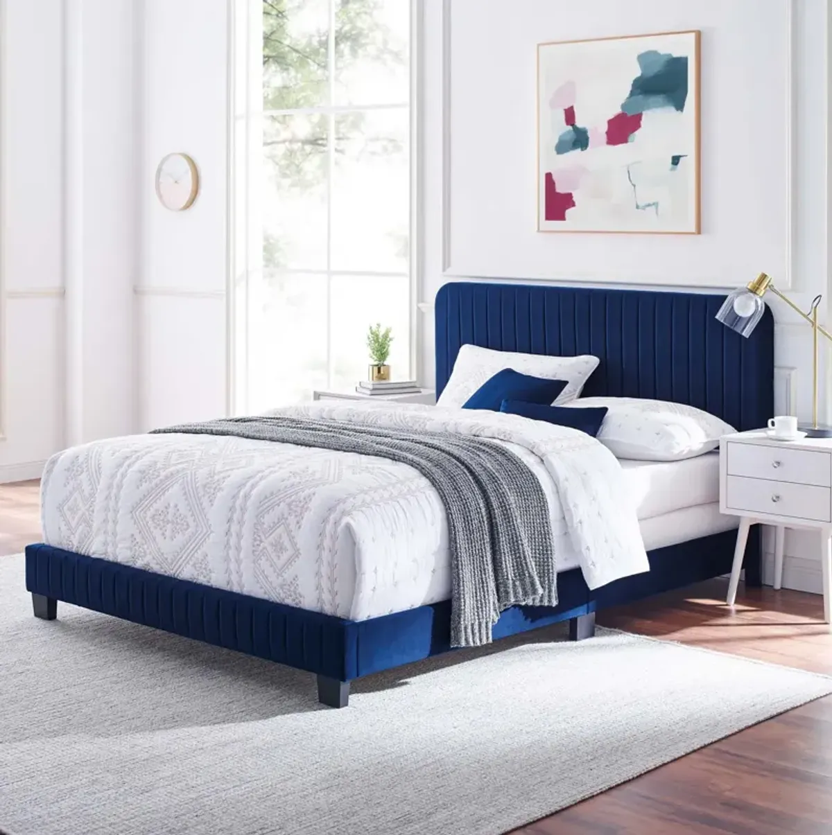 Modway - Celine Channel Tufted Performance Velvet Queen Bed