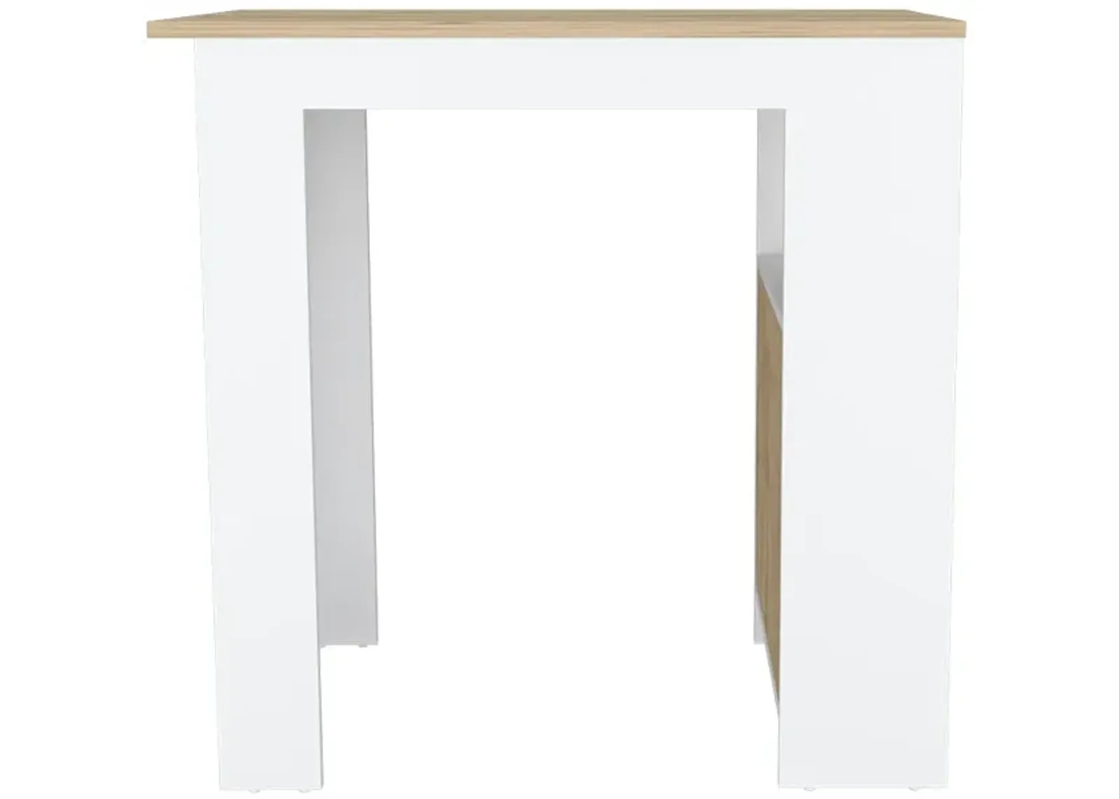 Kitchen Island Wynne, Kitchen, White / Macadamia