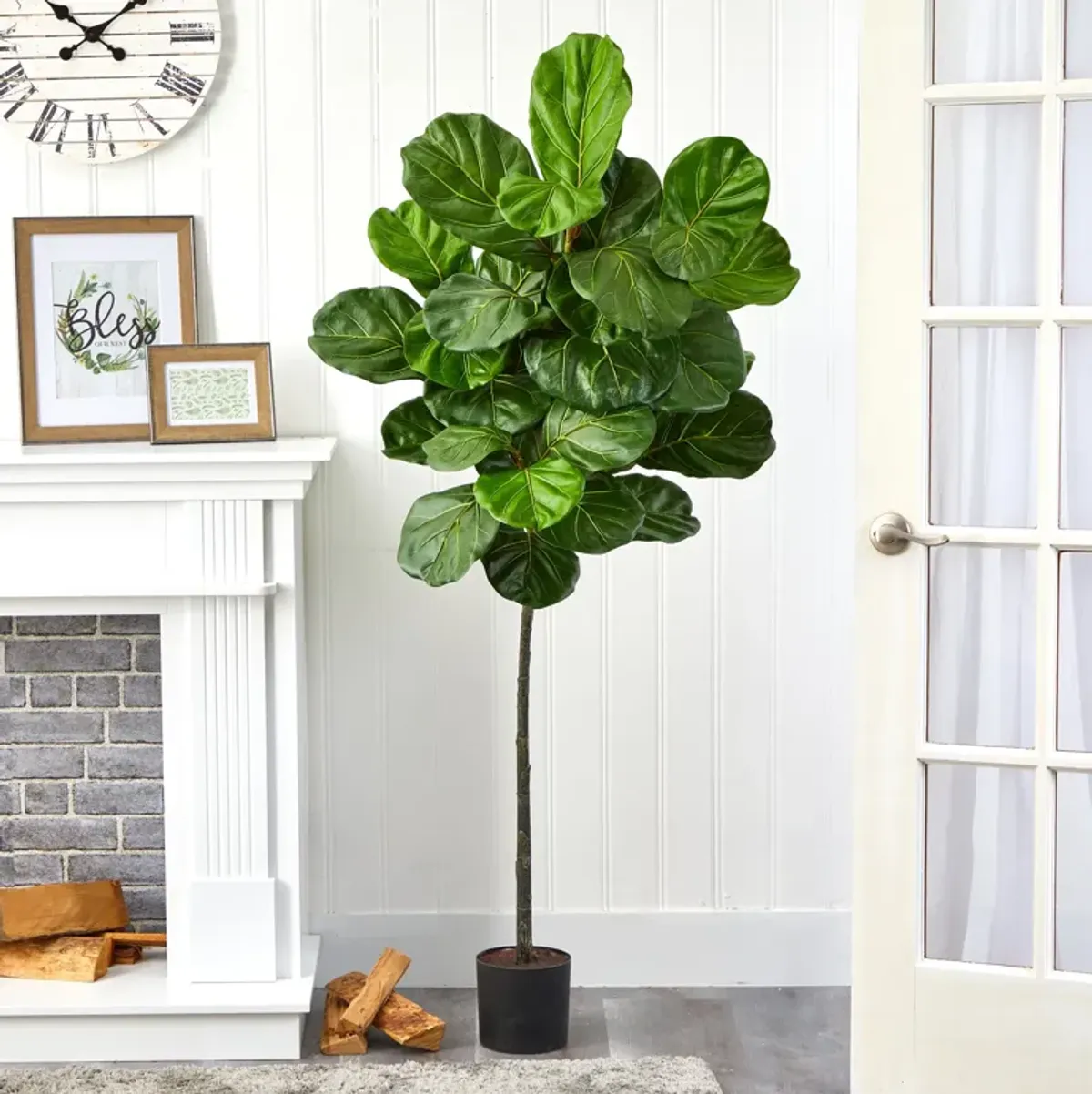 HomPlanti 5.5 Feet Fiddle Leaf Artificial Tree