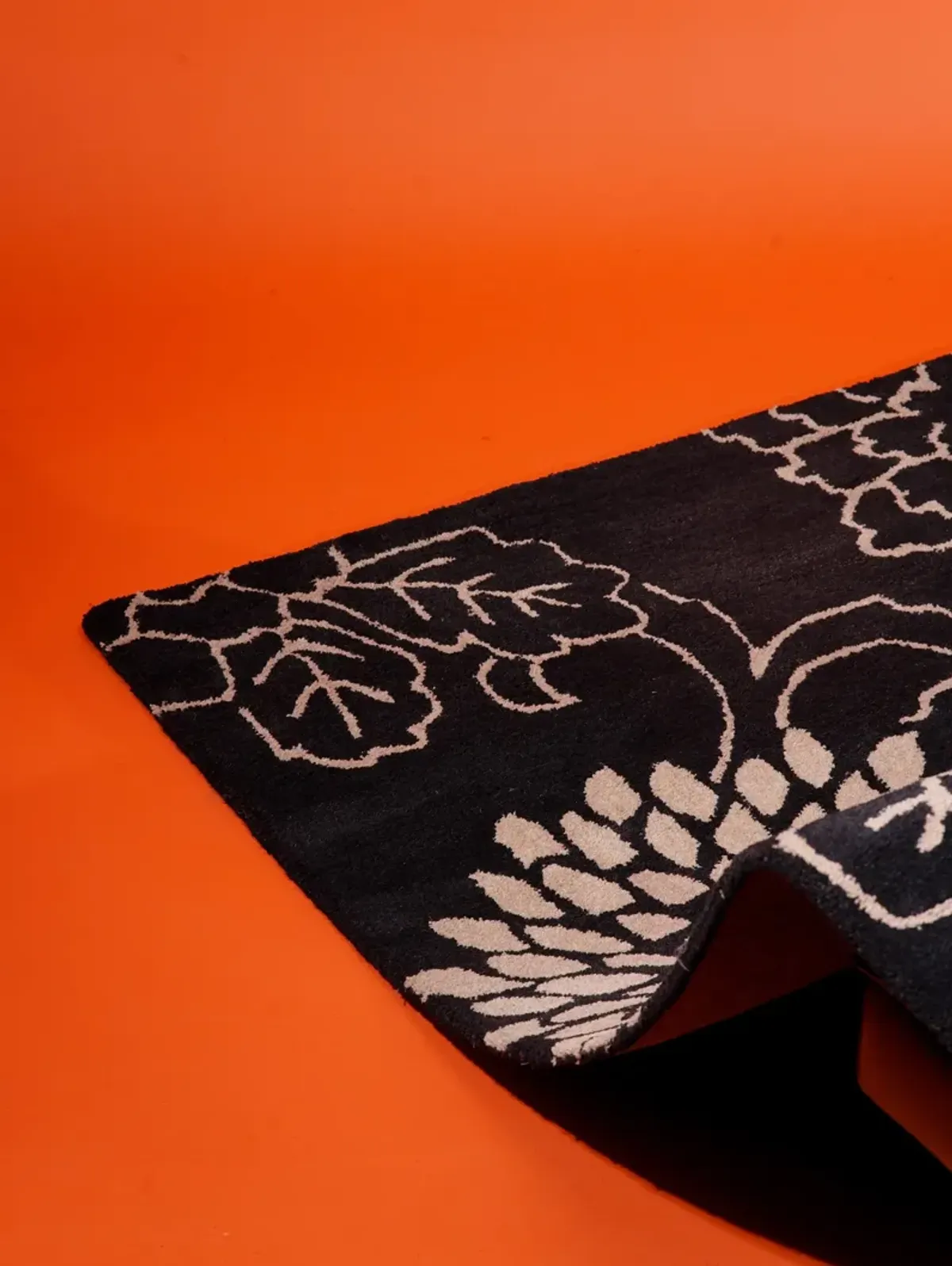 RUGSOTIC CARPETS HAND TUFTED WOOL ECO-FRIENDLY AREA RUGS  - 9'x12', Rectangle Shape, Black, Classic Oriental Traditional  Design, High Pile Handmade Area Rugs for Living Room, Bed Room (K00664)