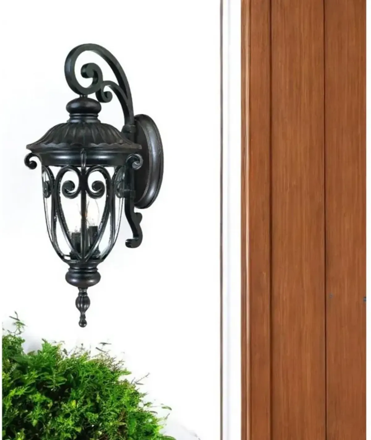 Hivvago Naples 3-Light Marbelized Mahogany Wall Light