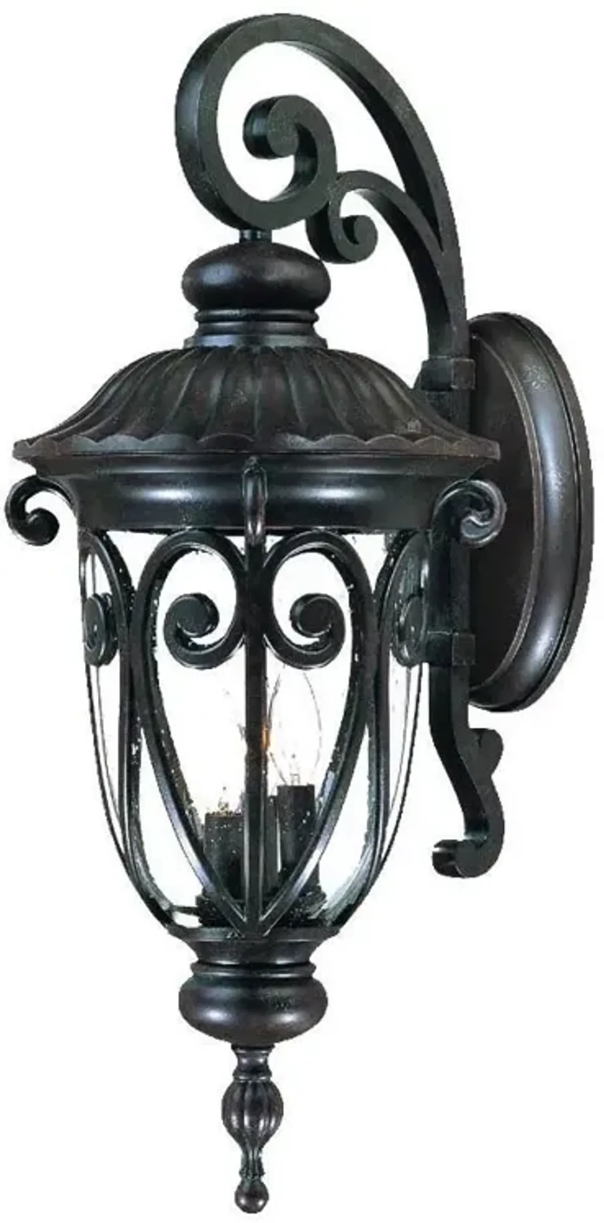Hivvago Naples 3-Light Marbelized Mahogany Wall Light