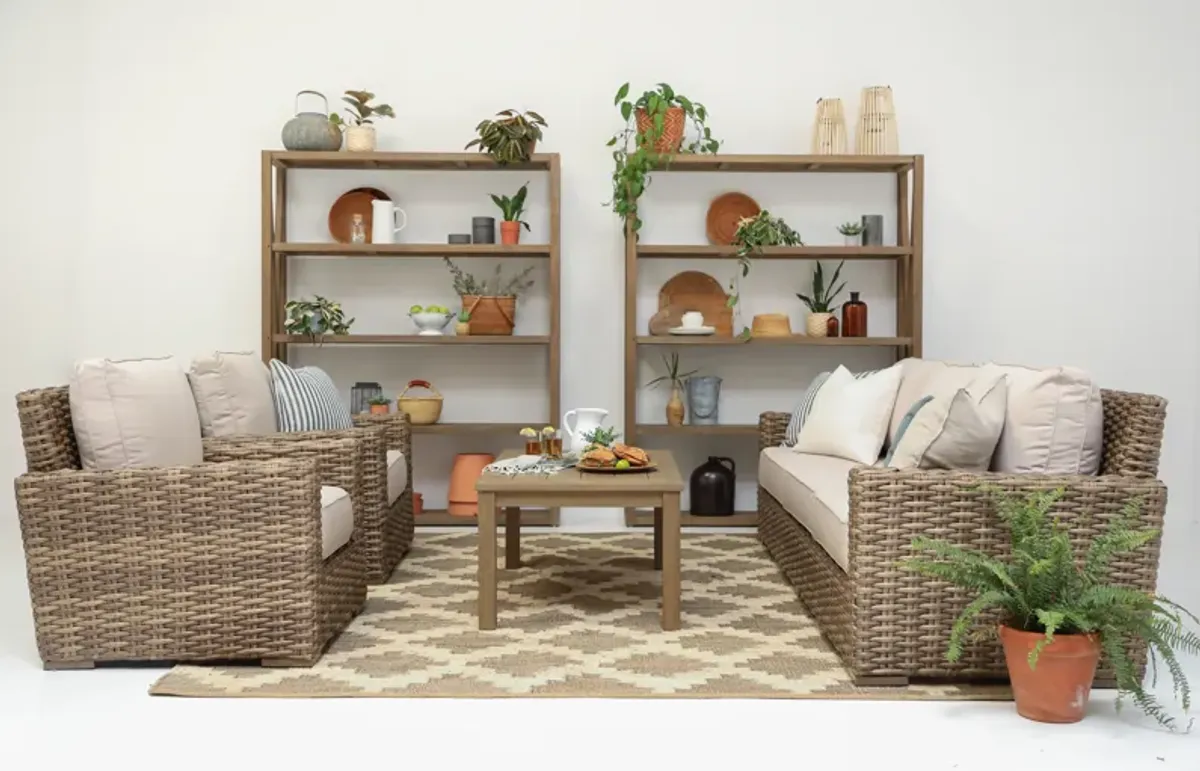 Coastal Teak Rectangular Coffee Table