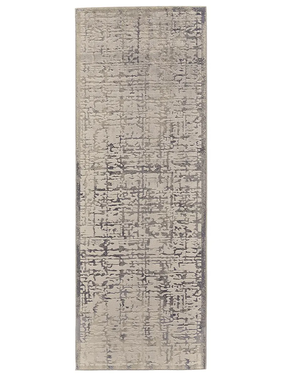 Prasad 3683F Gray/Ivory 2'10" x 7'10" Rug