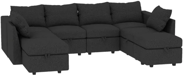 Livelylodge Modern L-Shaped Modular Sectional Sofa, Polyester Upholstery with Sturdy Wooden Frame, Comfortable Couch for Living Room or Office, Space-Saving Design 109''L x 78''W x 34''H