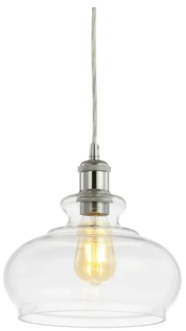 Wyatt Adjustable Drop Pharmacy Metal/Glass LED Pendant