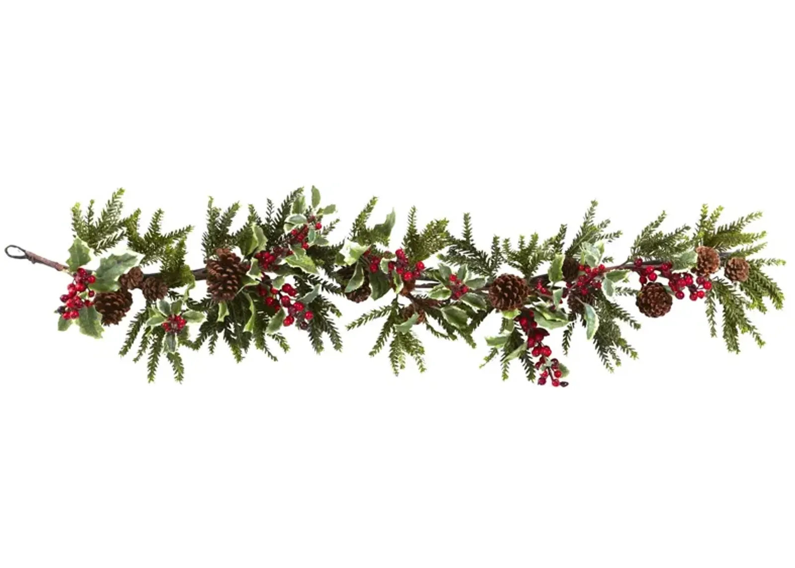 HomPlanti 54" Holly Berry Garland