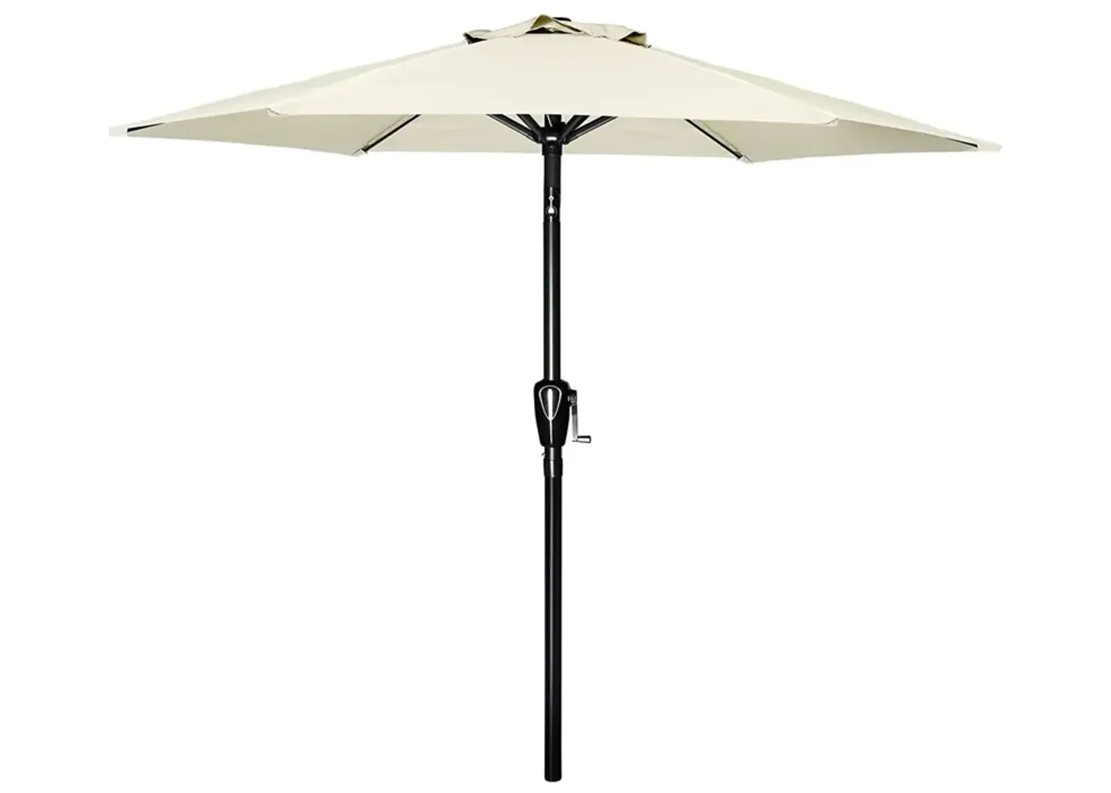 Simple Deluxe 7.5' Patio Outdoor Table Market Yard Umbrella with Push Button Tilt/Crank, 6 Sturdy Ribs for Garden, Deck, Backyard, Pool, 7.5ft