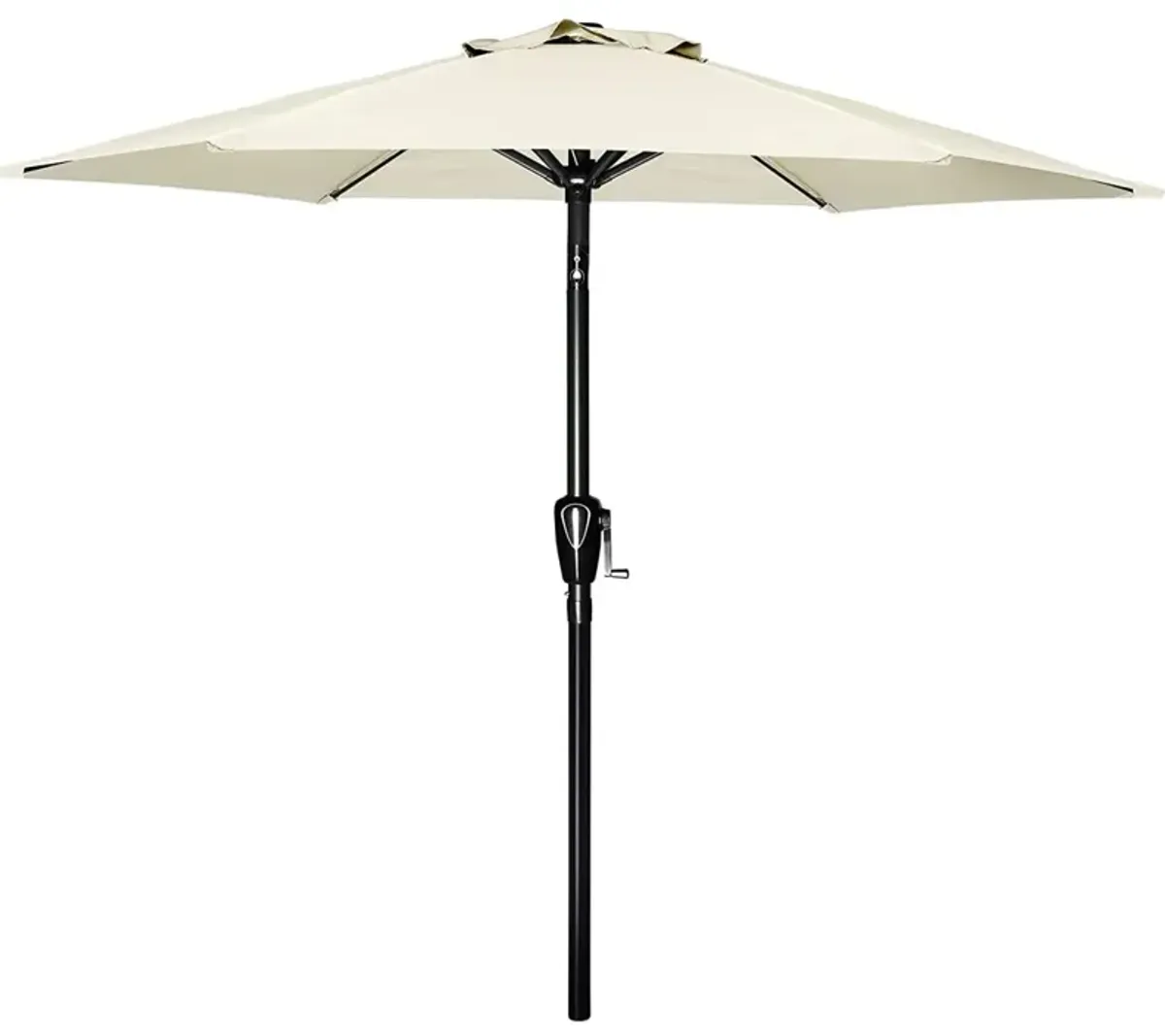 Simple Deluxe 7.5' Patio Outdoor Table Market Yard Umbrella with Push Button Tilt/Crank, 6 Sturdy Ribs for Garden, Deck, Backyard, Pool, 7.5ft