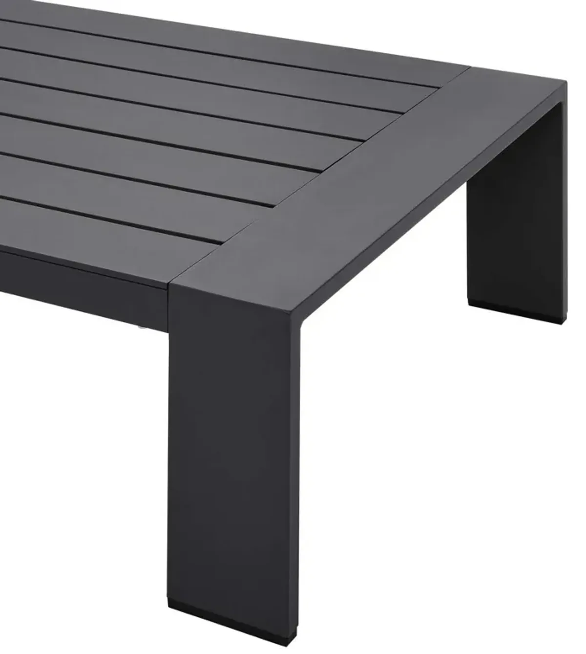 Tahoe Outdoor Patio Powder-Coated Aluminum Coffee Table-Benzara