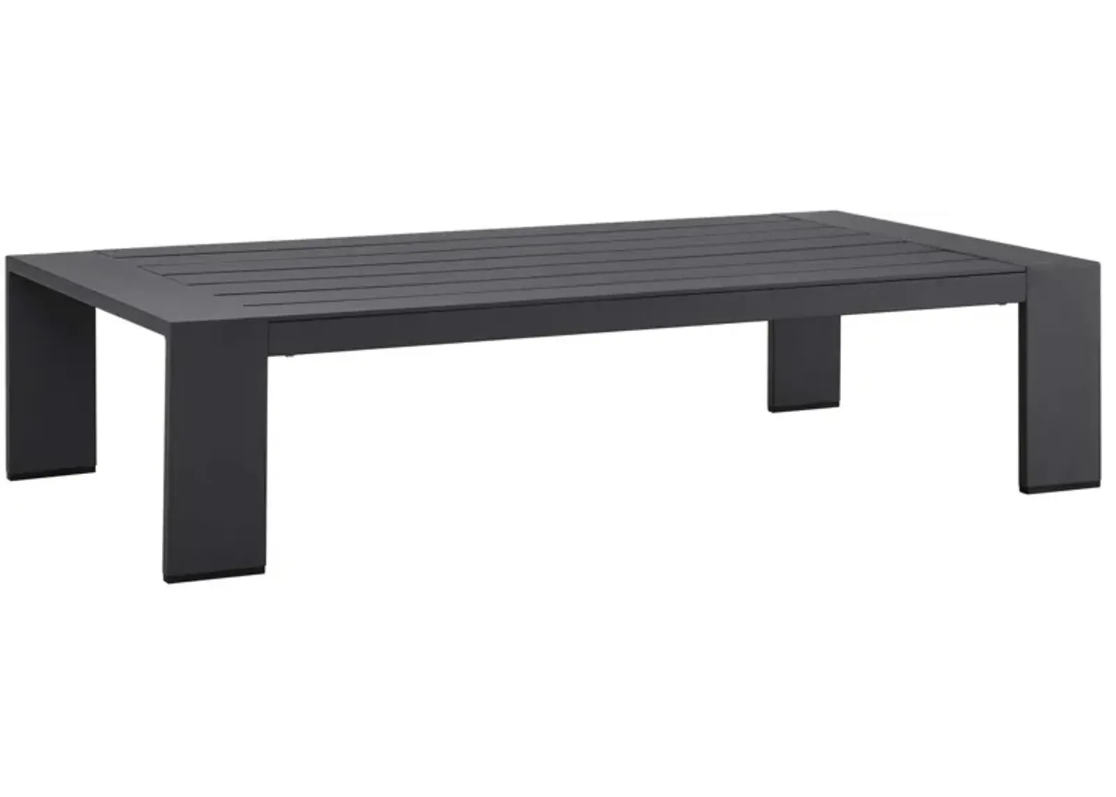 Tahoe Outdoor Patio Powder-Coated Aluminum Coffee Table-Benzara