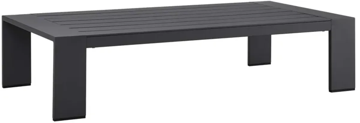 Tahoe Outdoor Patio Powder-Coated Aluminum Coffee Table-Benzara