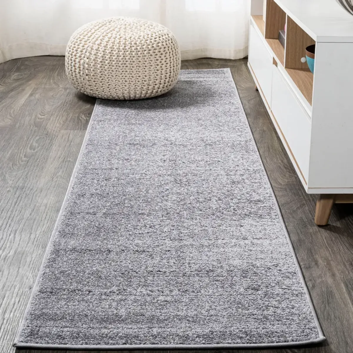 Haze Solid Low Pile Round Area Rug
