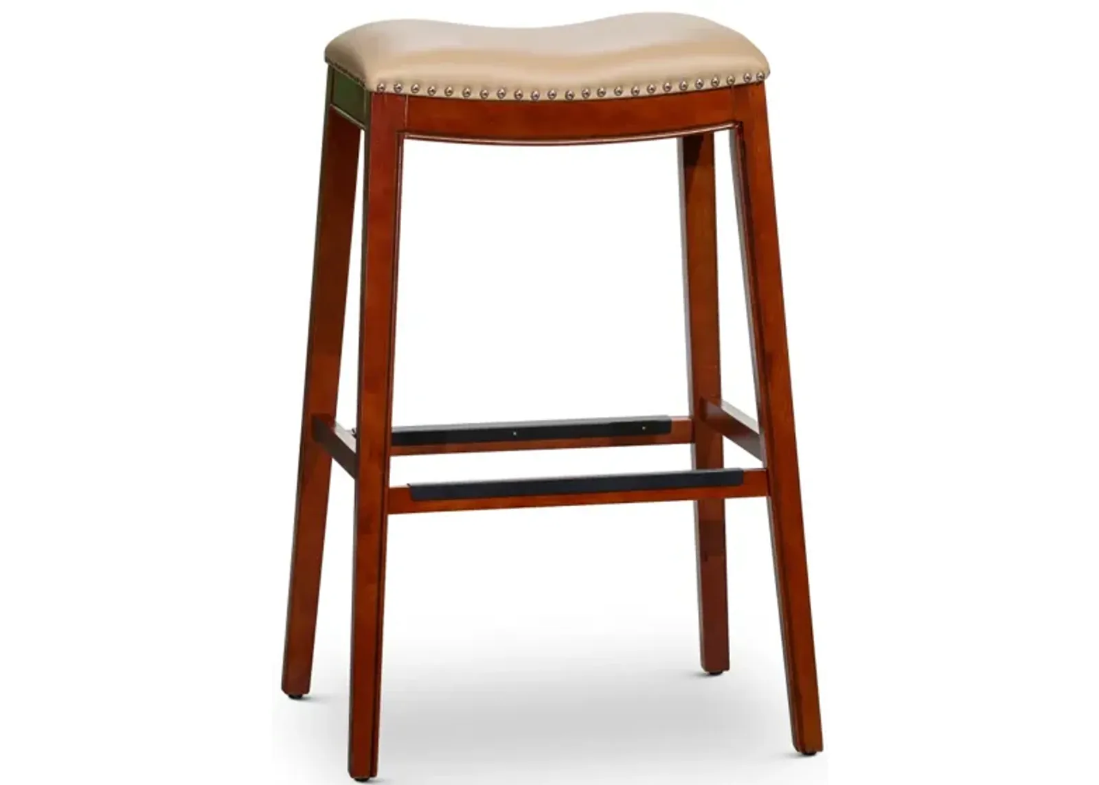 30" Barstool, Bone Leather Seat