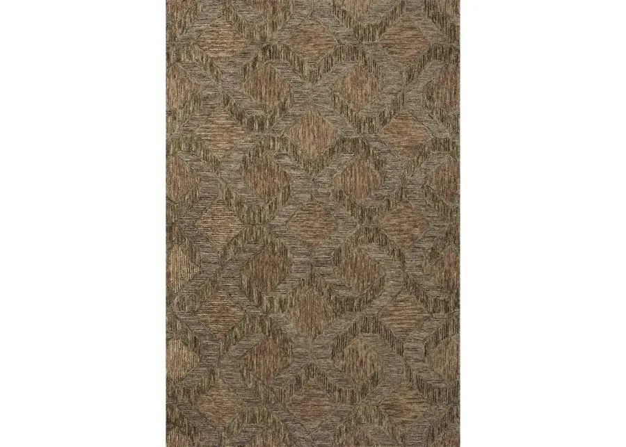 Varena VAR-03 Rust / Bark 7''9" x 9''9" Rug by