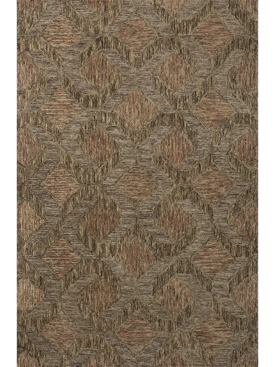 Varena VAR-03 Rust / Bark 7''9" x 9''9" Rug by