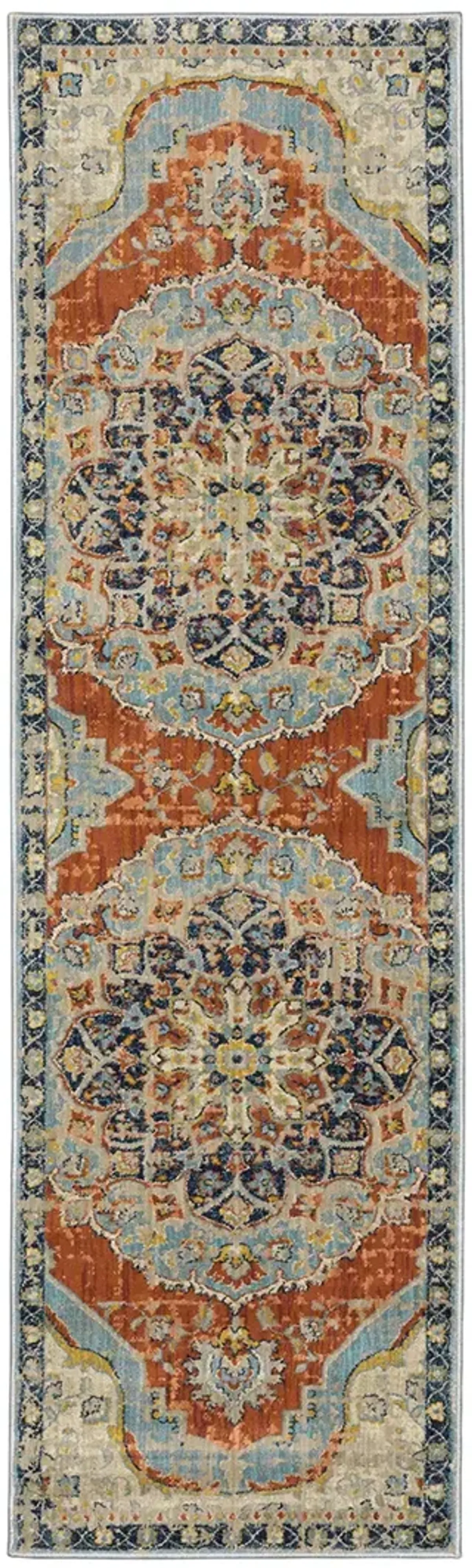 Xanadu 2'3" x 7'6" Orange Rug