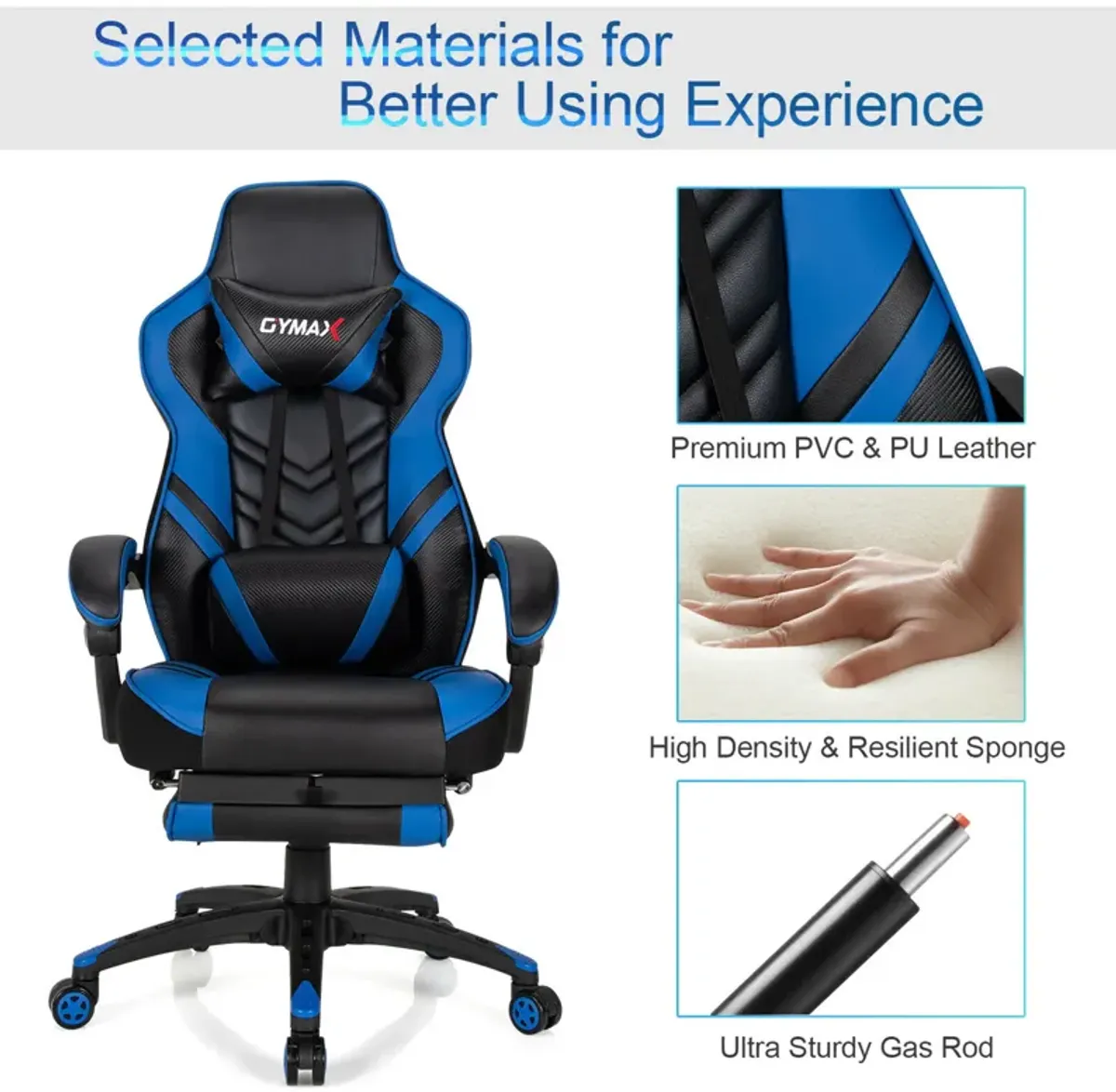 Costway Office Computer Desk Chair Gaming Chair Adjustable Swivel