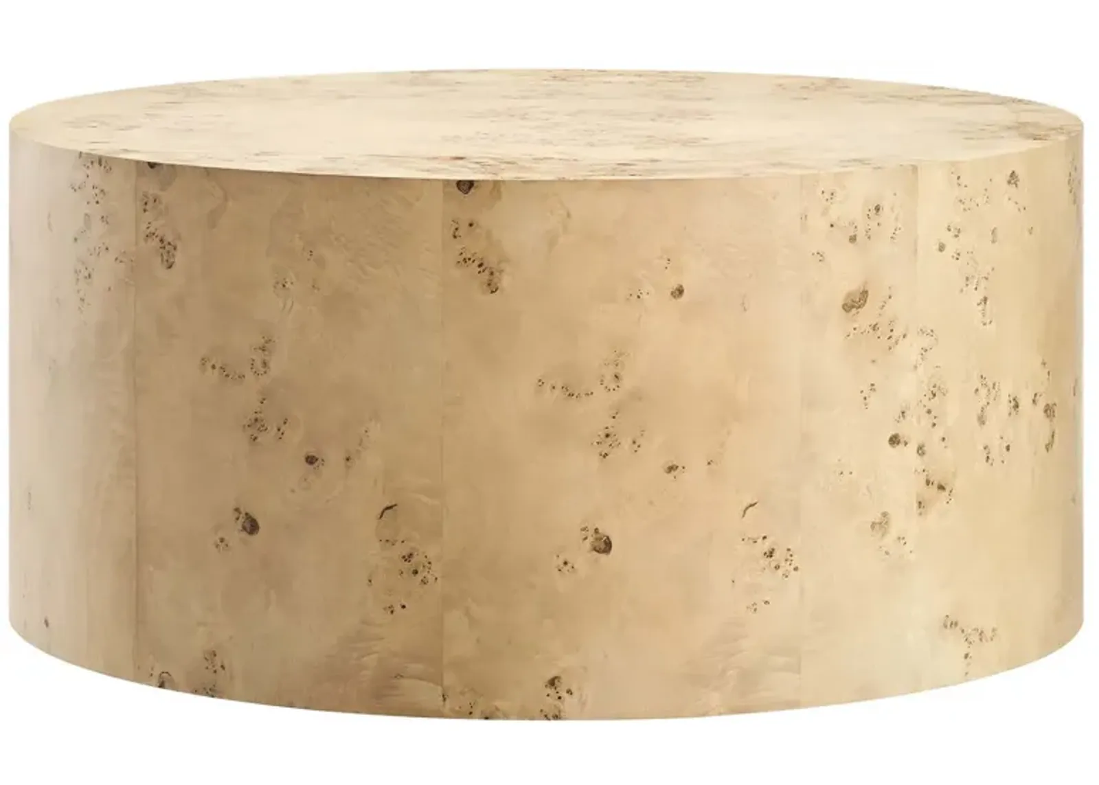 Cosmos 35" Round Burl Wood Coffee Table