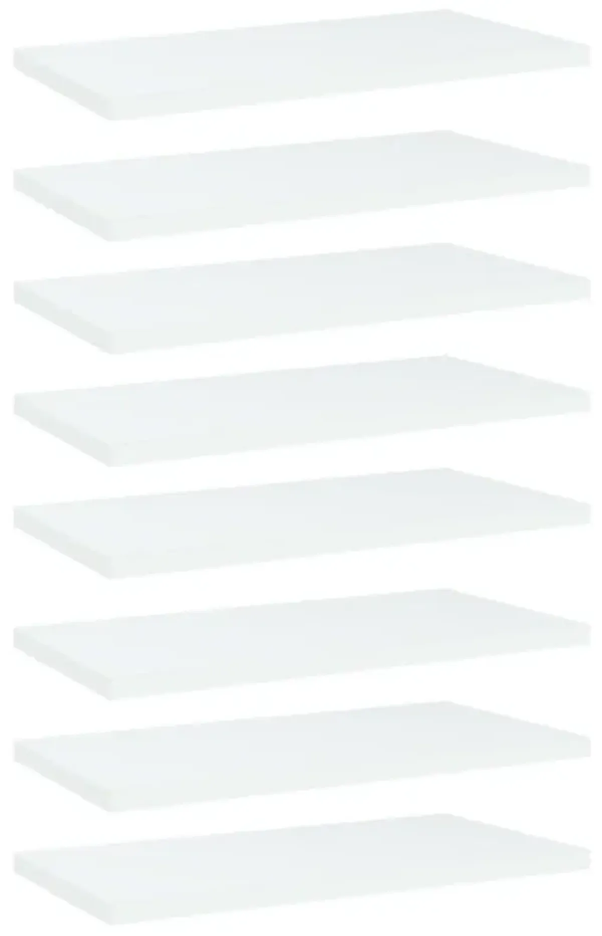 vidaXL Bookshelf Boards 8 pcs White 15.7"x7.9"x0.6" Chipboard