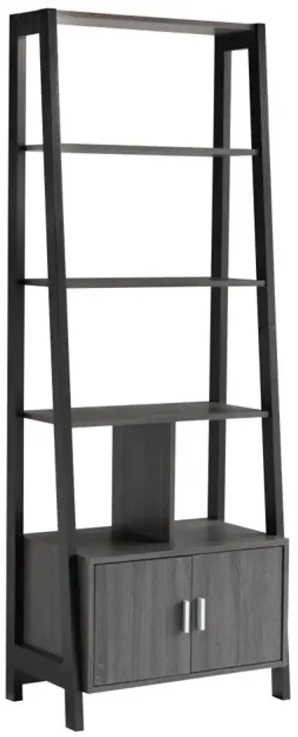 Streamdale Bookcase Distressed Grey Black