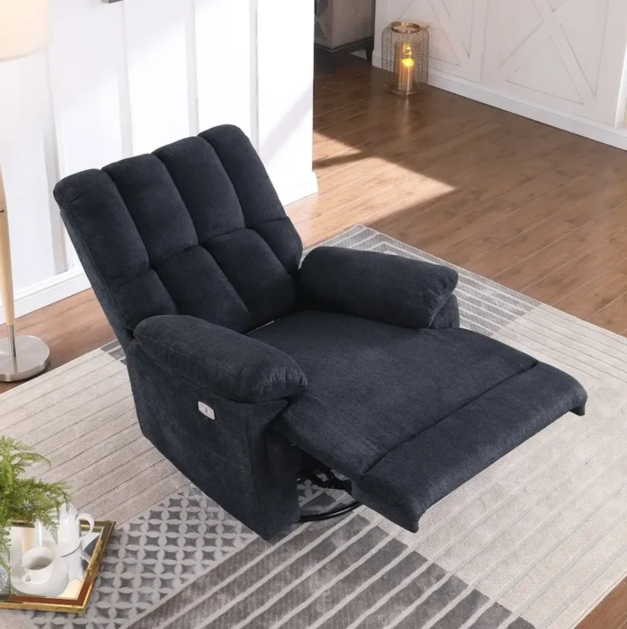 Alexent Dual Motor Power Lift Recliner Chair With Usb Port Fabric ...