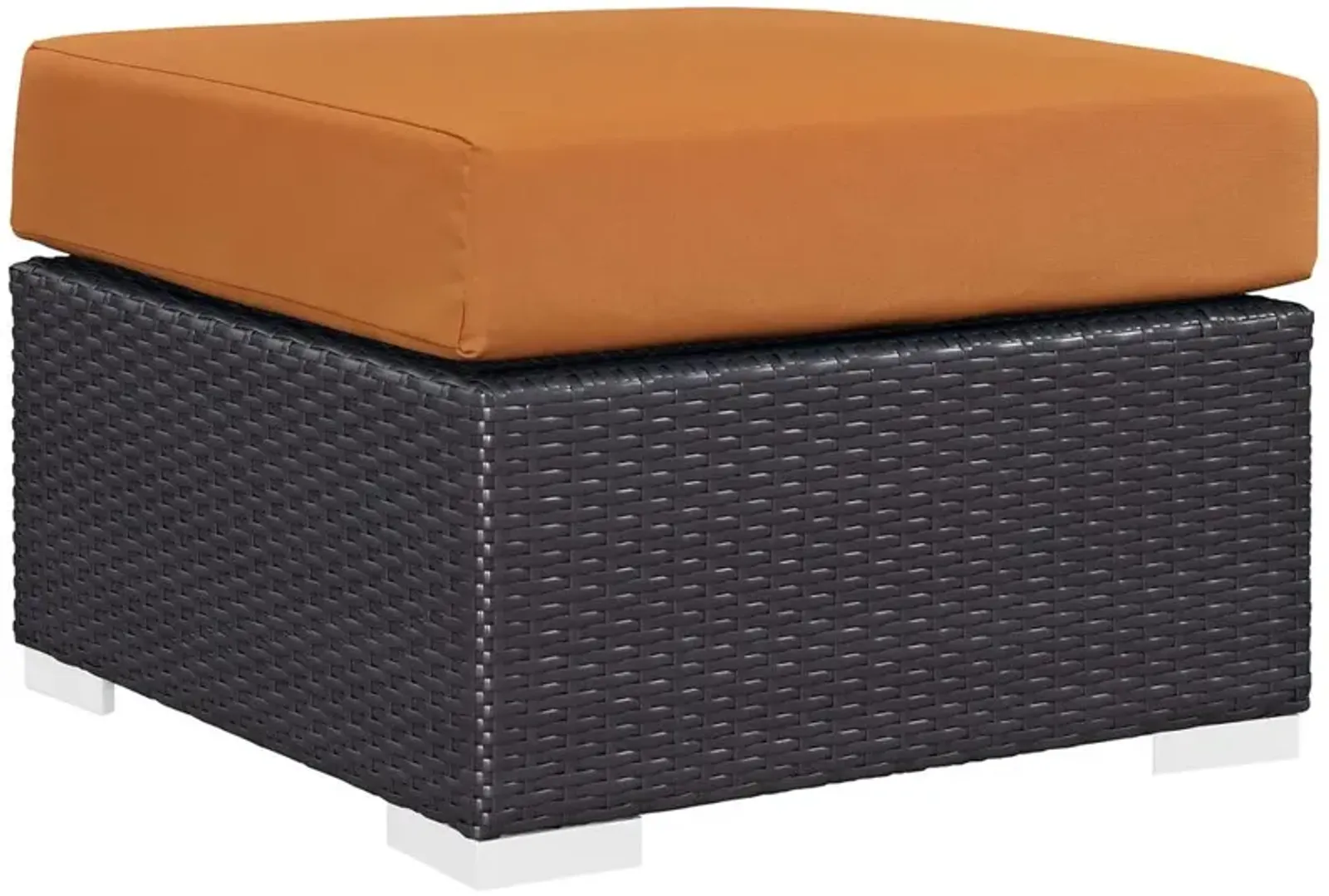 Modway Convene Outdoor Patio Fabric Square Ottoman