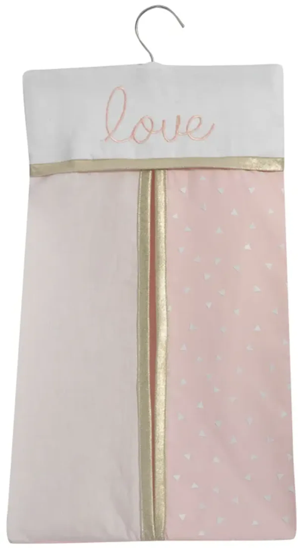 Lambs & Ivy Baby Love Pink/Gold Girl Heart 4 Piece Crib Bedding Set