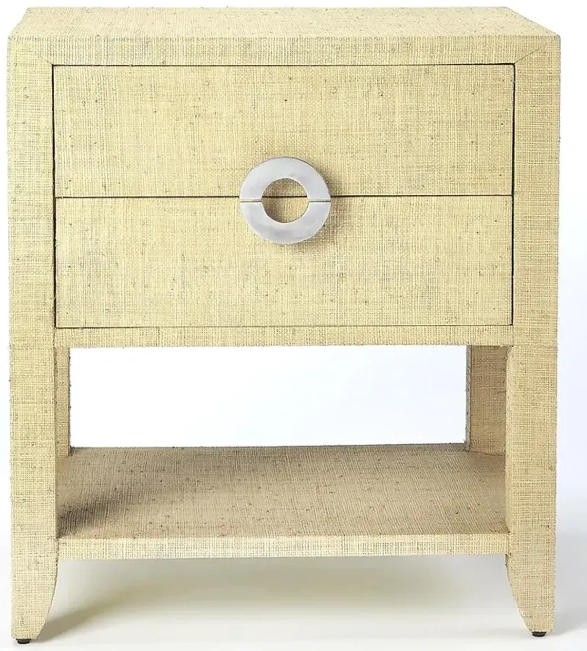 Chic Cream Raffia End Table, Belen Kox