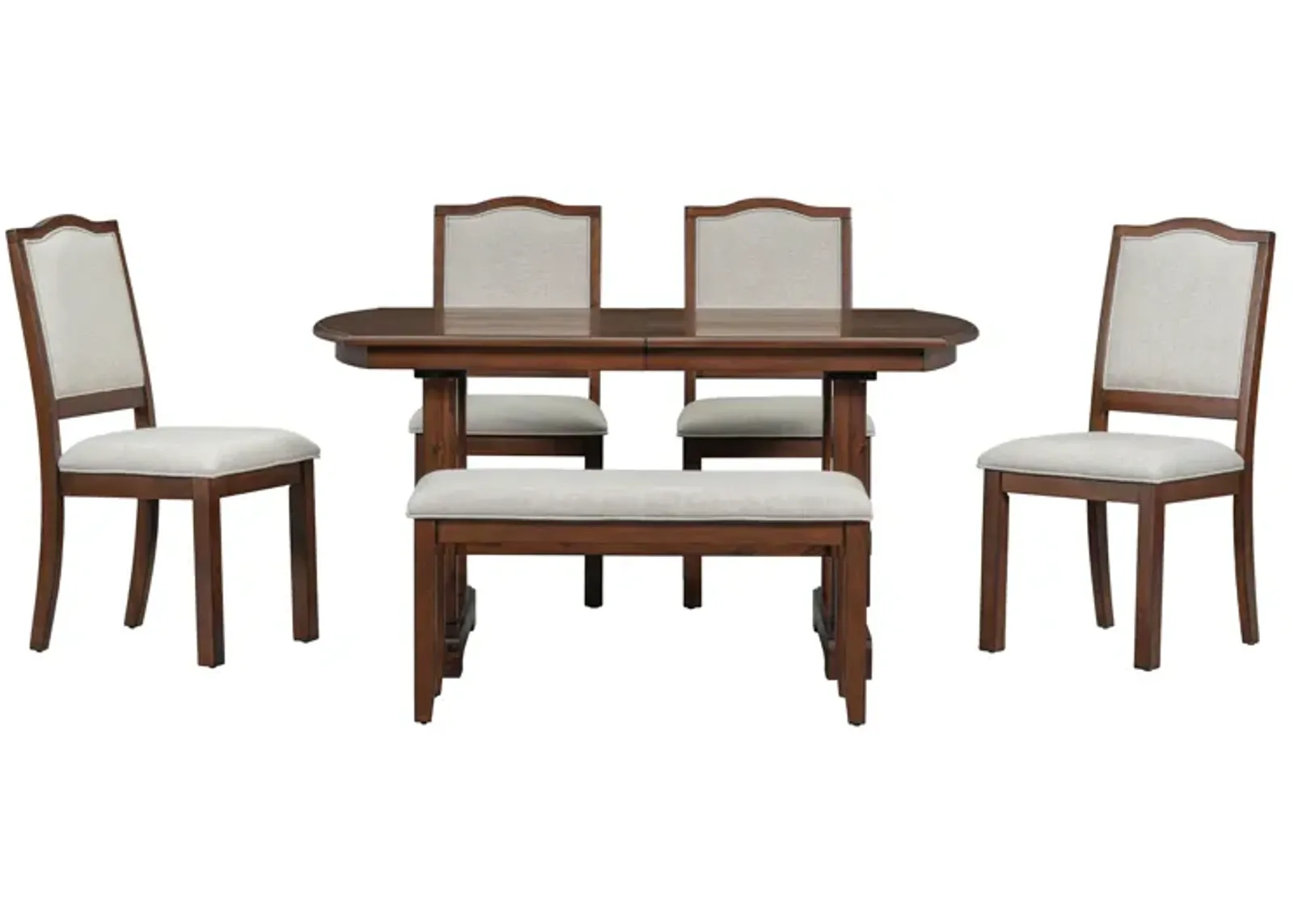 Merax 6-Piece  Extendable Dining Table Set