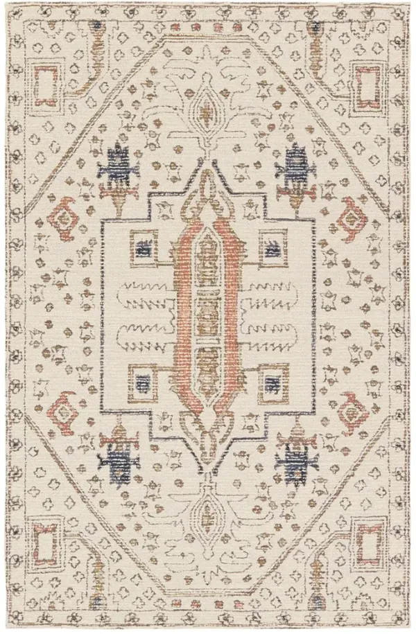 Cardamom Dahir White 5' x 8' Rug