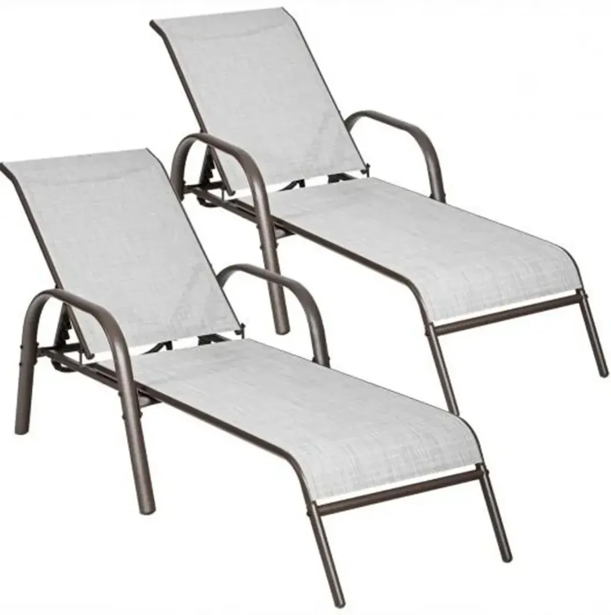 Set of 2 Patio Lounge Chairs