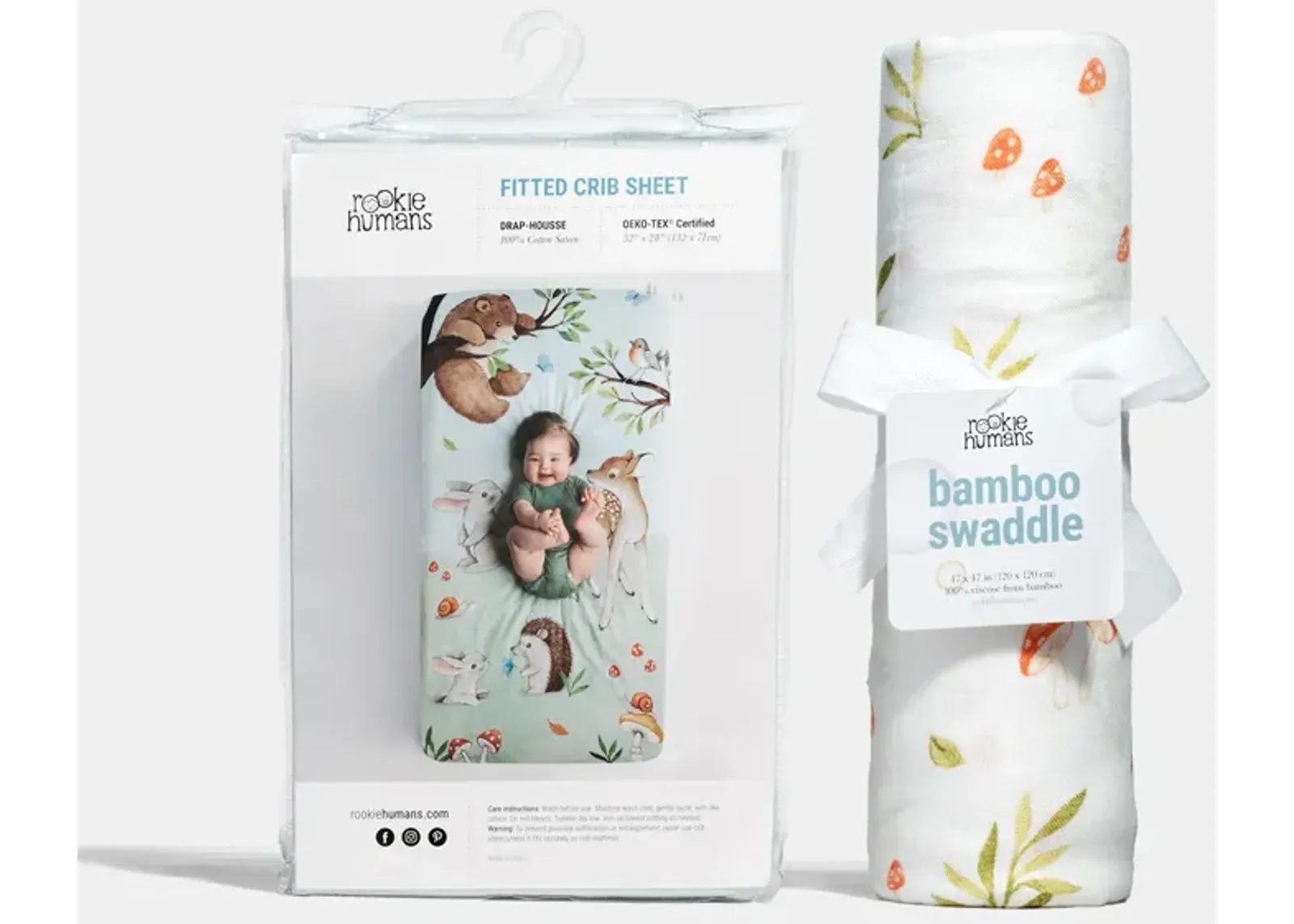 Enchanted Forest Crib Sheet & Swaddle Bundle