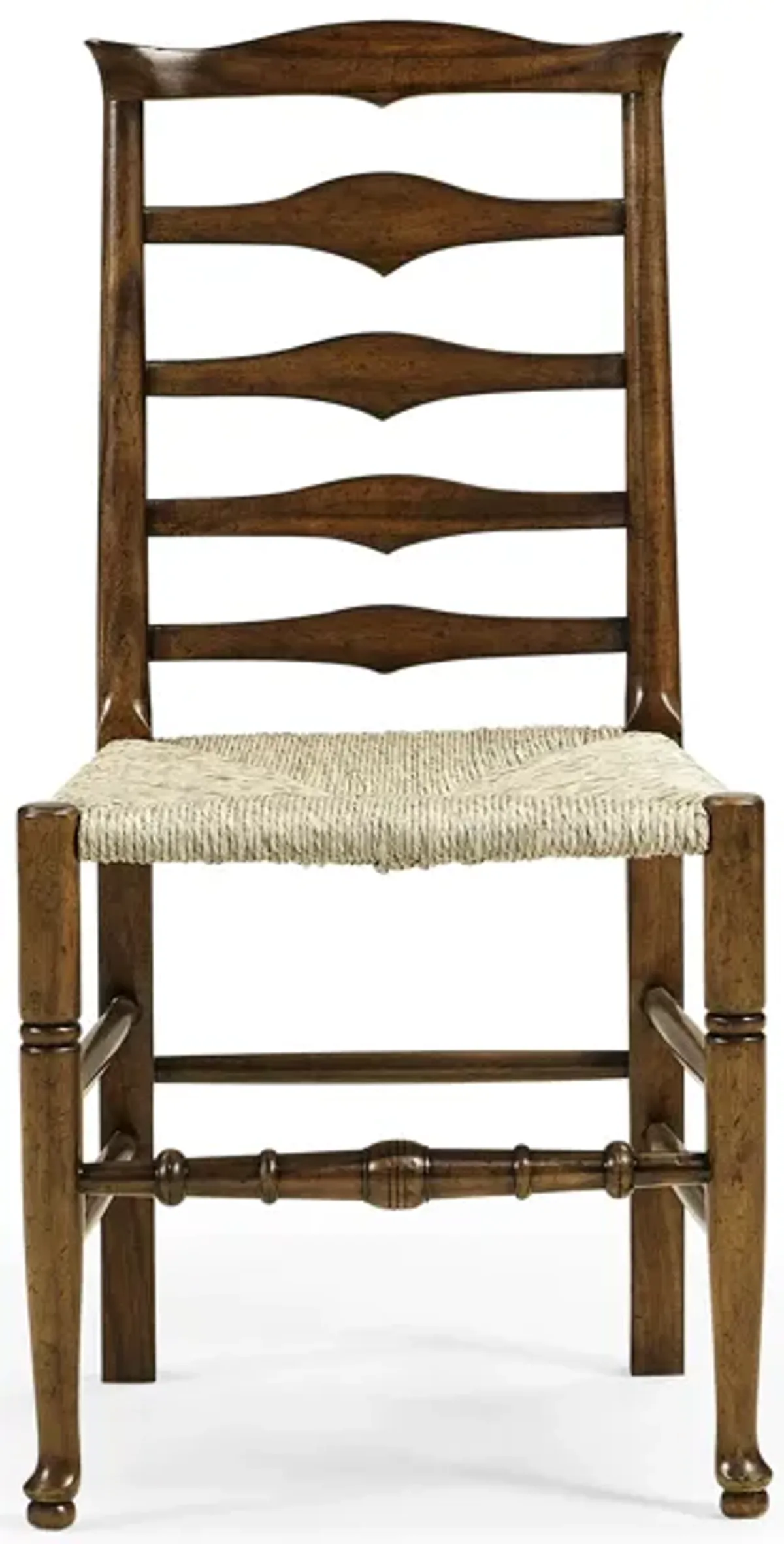 Walnut Triangular Ladderback Side Chair