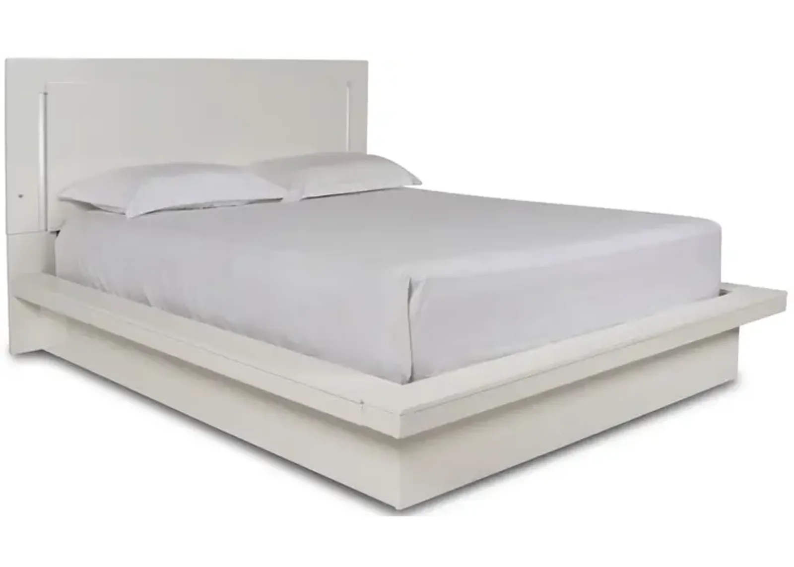 New Classic Furniture Furniture Sapphire Contemporary Solid Wood 6/6 Ek Bed in White