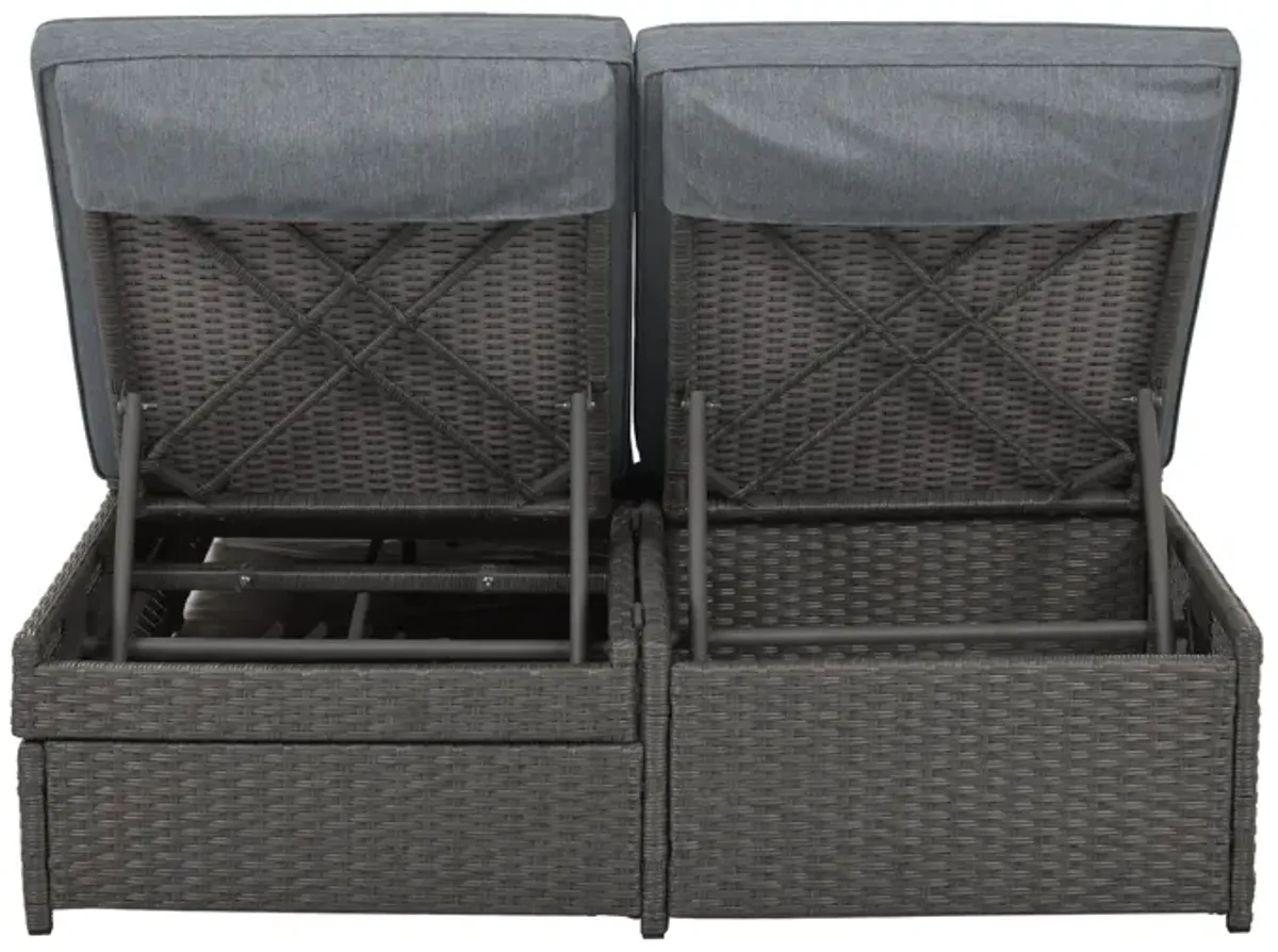 Merax Outdoor Double Sunbed Conversational Set