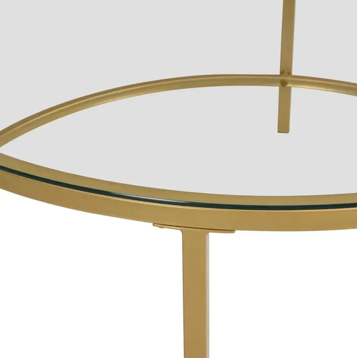 Carolina Living Verazano Glass Top 36 Round Coffee Table - Gold