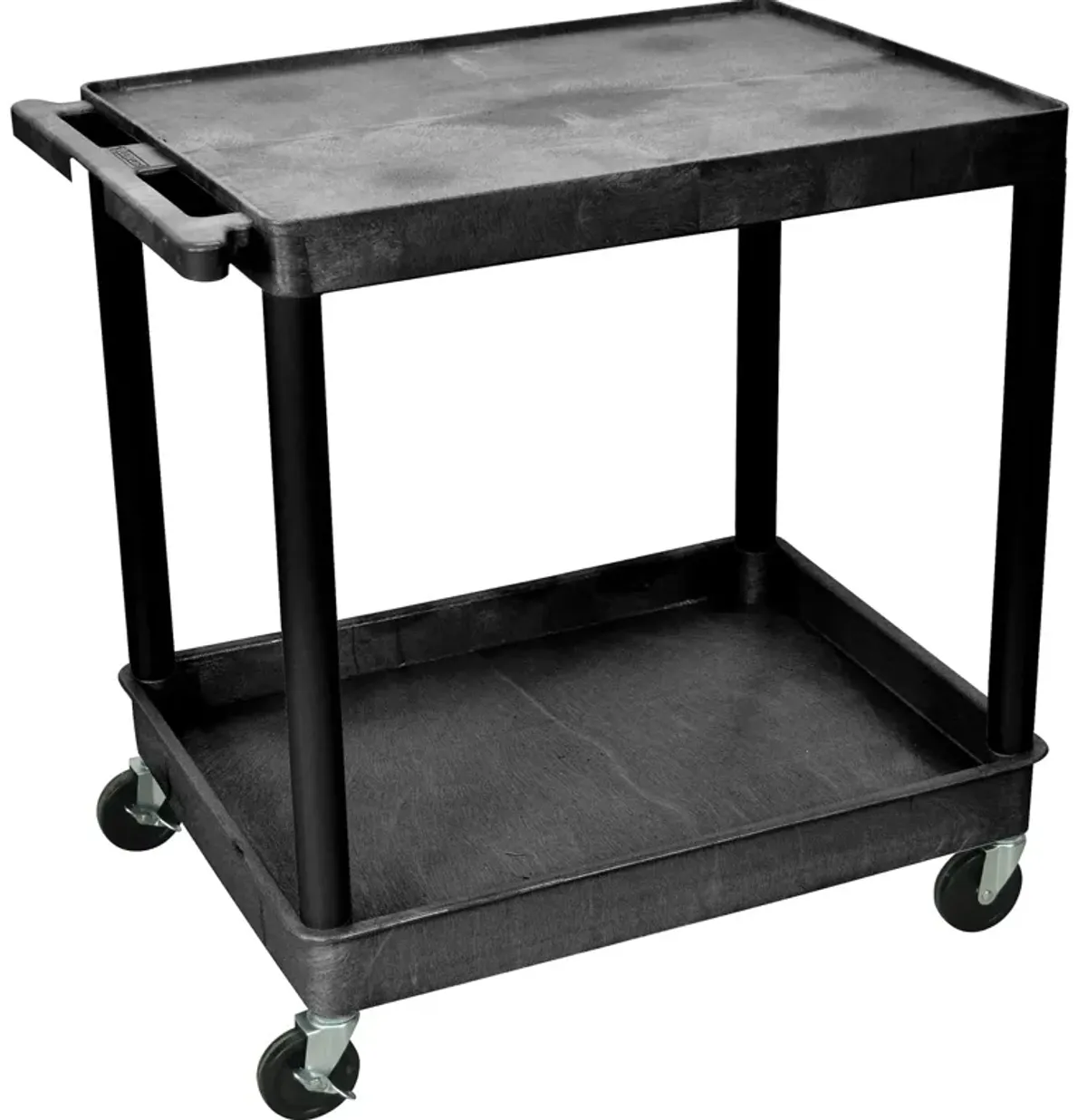 2 Shelf Large Black Tub Cart