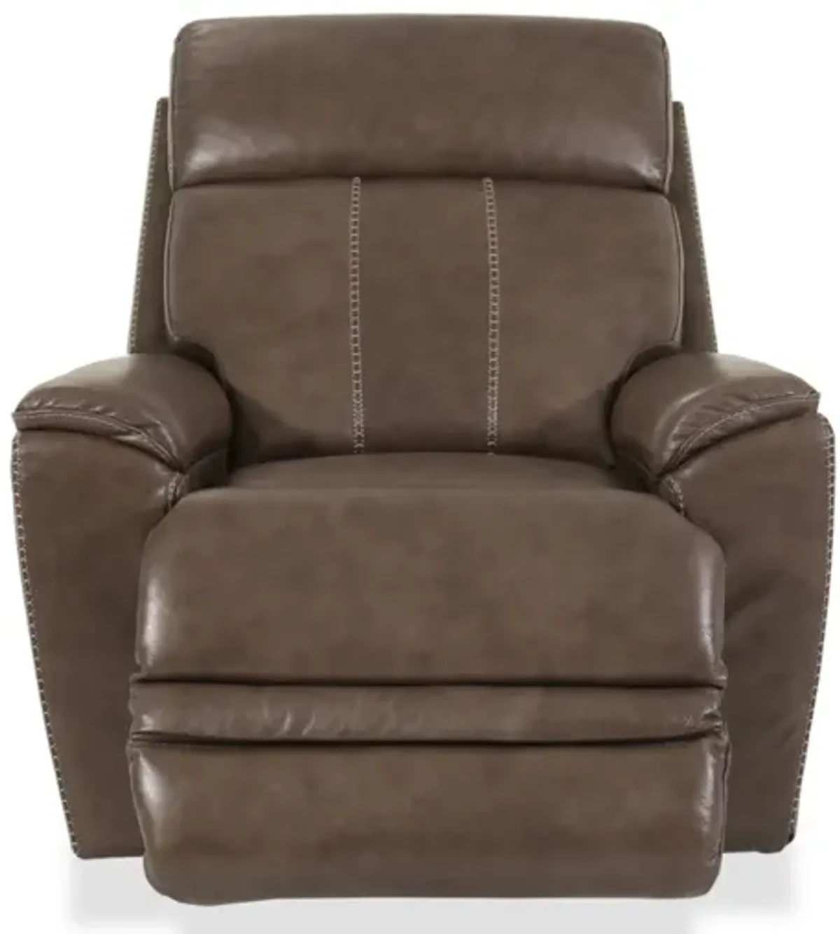 Talladega Grey Leather Rocking Recliner