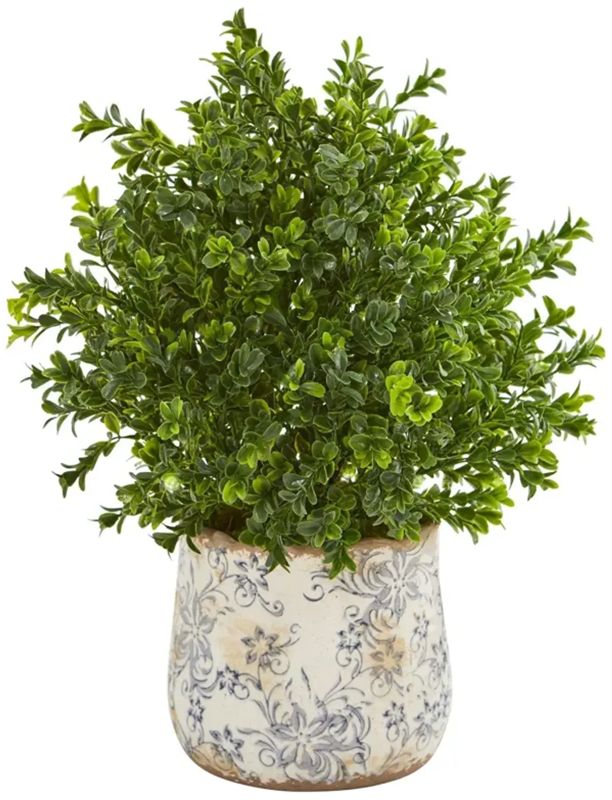 Nearly Natural 18-in Sweet Grass Plant in Floral Vase (Indoor/Outdoor)