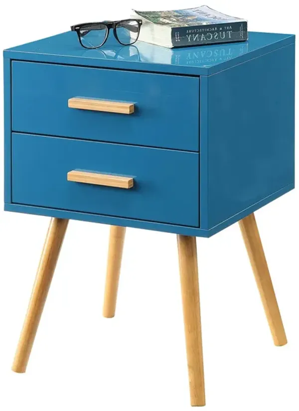 Stylish Modern End Table Nightstand with Mid-Century Design and Storage