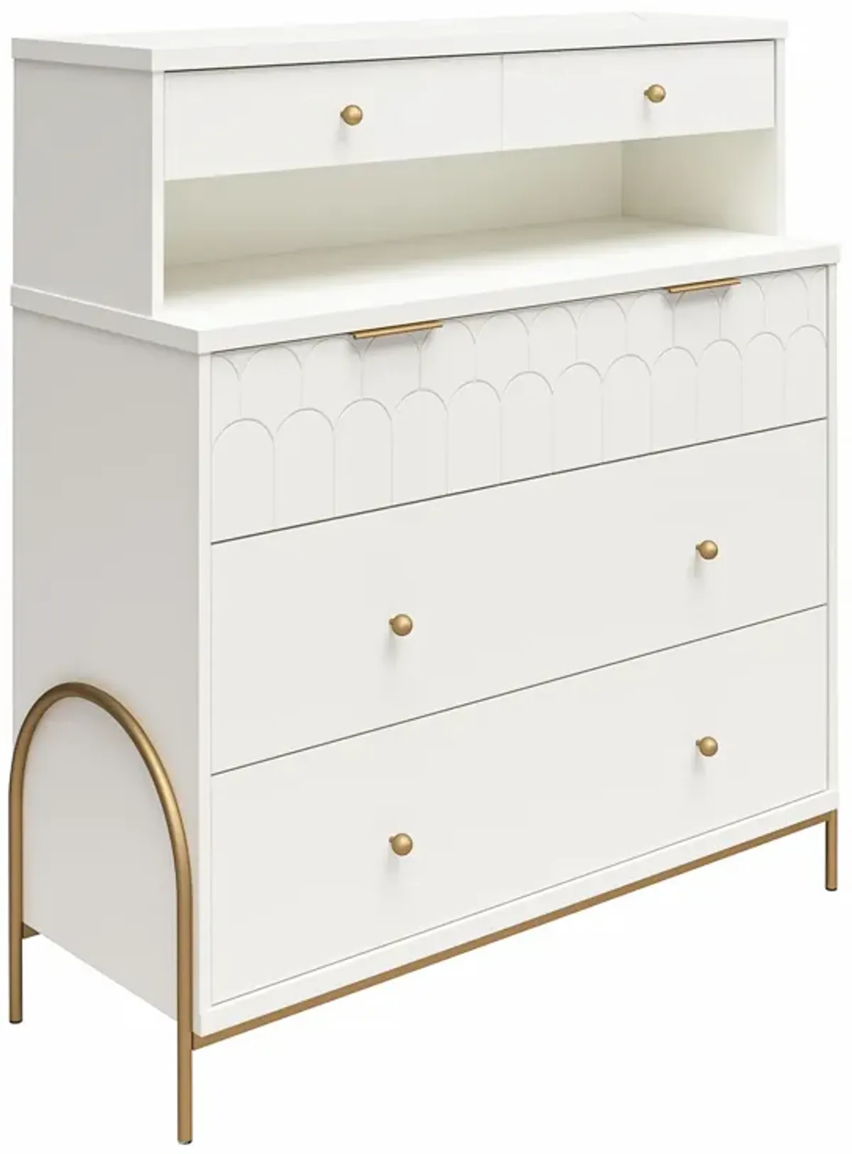 Anastasia 4 Drawer Dresser w/ Hutch