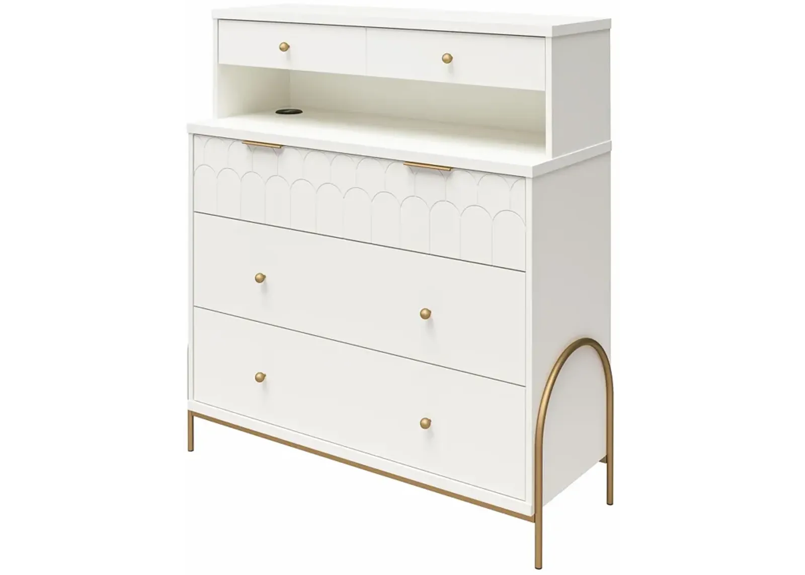 Anastasia 4 Drawer Dresser w/ Hutch