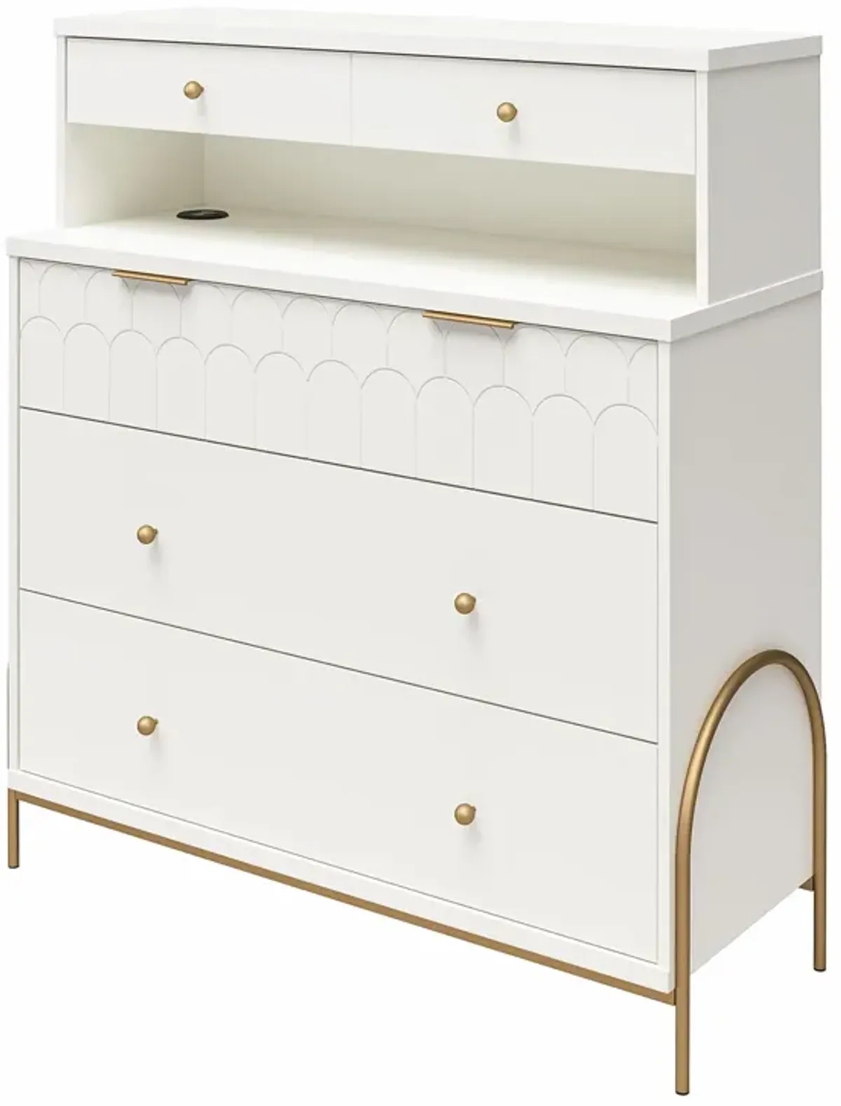 Anastasia 4 Drawer Dresser w/ Hutch