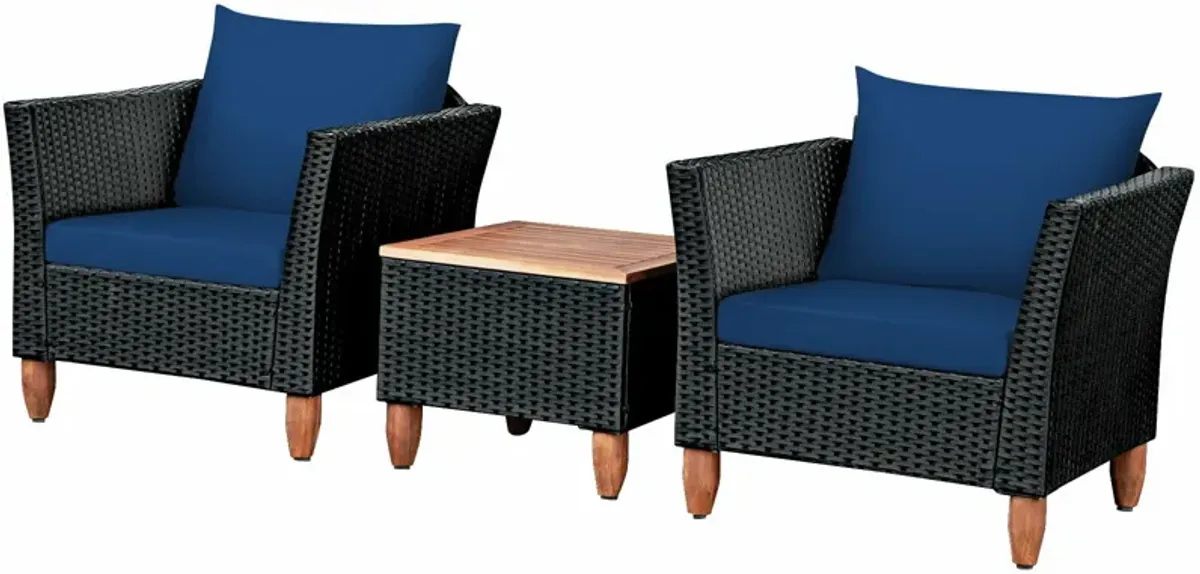 3-Piece Outdoor Patio Rattan Furniture Set for Stylish Outdoor Living