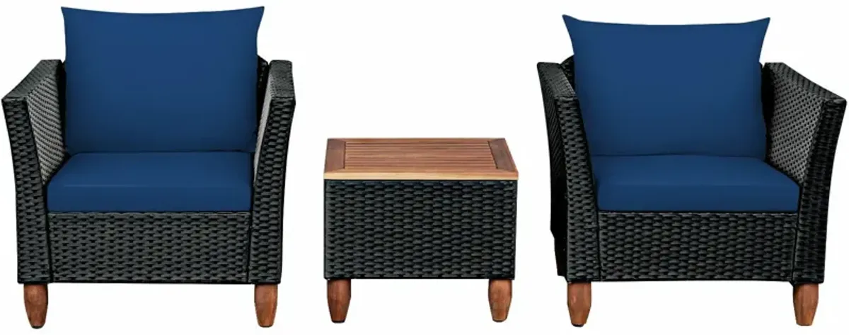 3-Piece Outdoor Patio Rattan Furniture Set for Stylish Outdoor Living