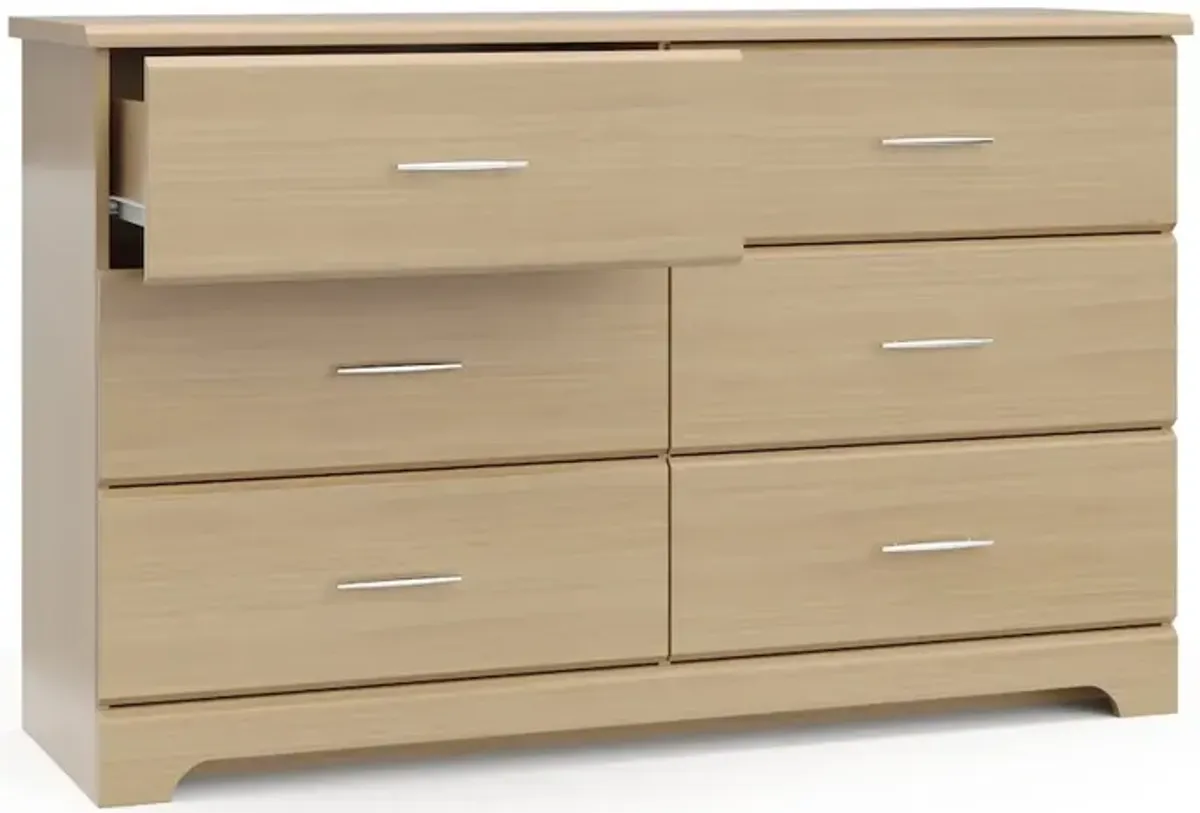 Storkcraft Brookside 6 Drawer Double Dresser (Driftwood)