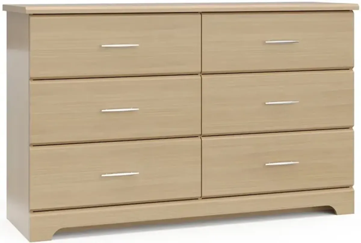 Storkcraft Brookside 6 Drawer Double Dresser (Driftwood)