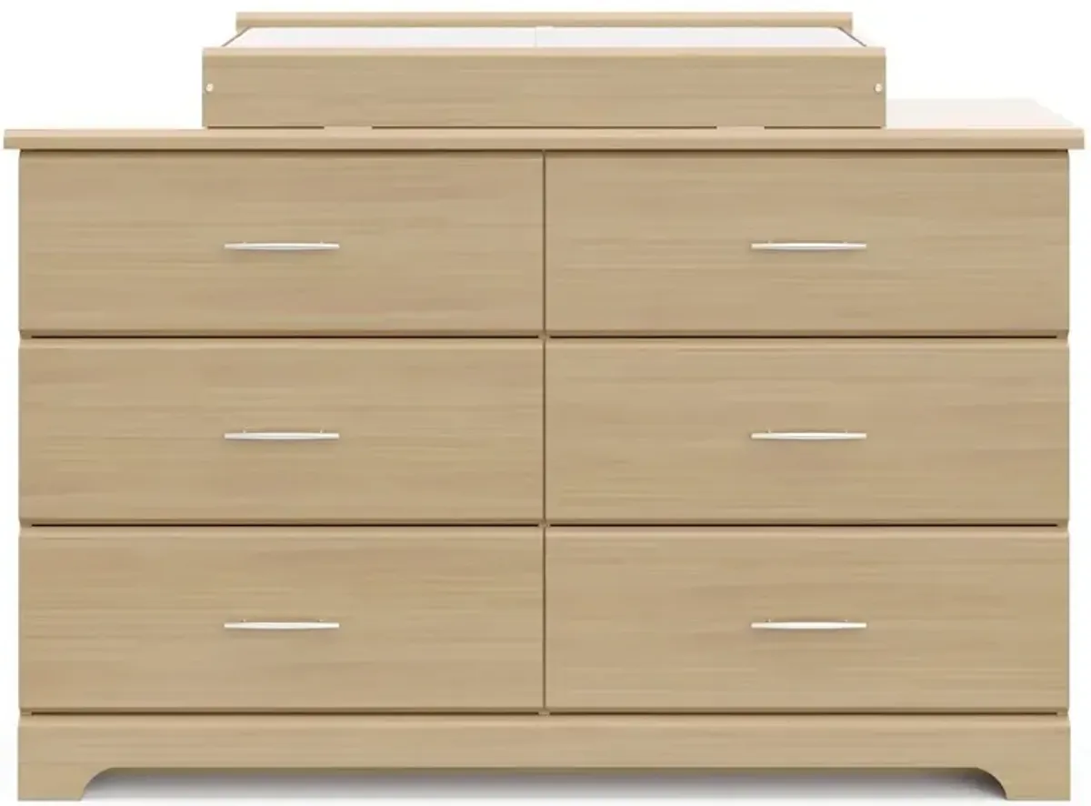 Storkcraft Brookside 6 Drawer Double Dresser (Driftwood)