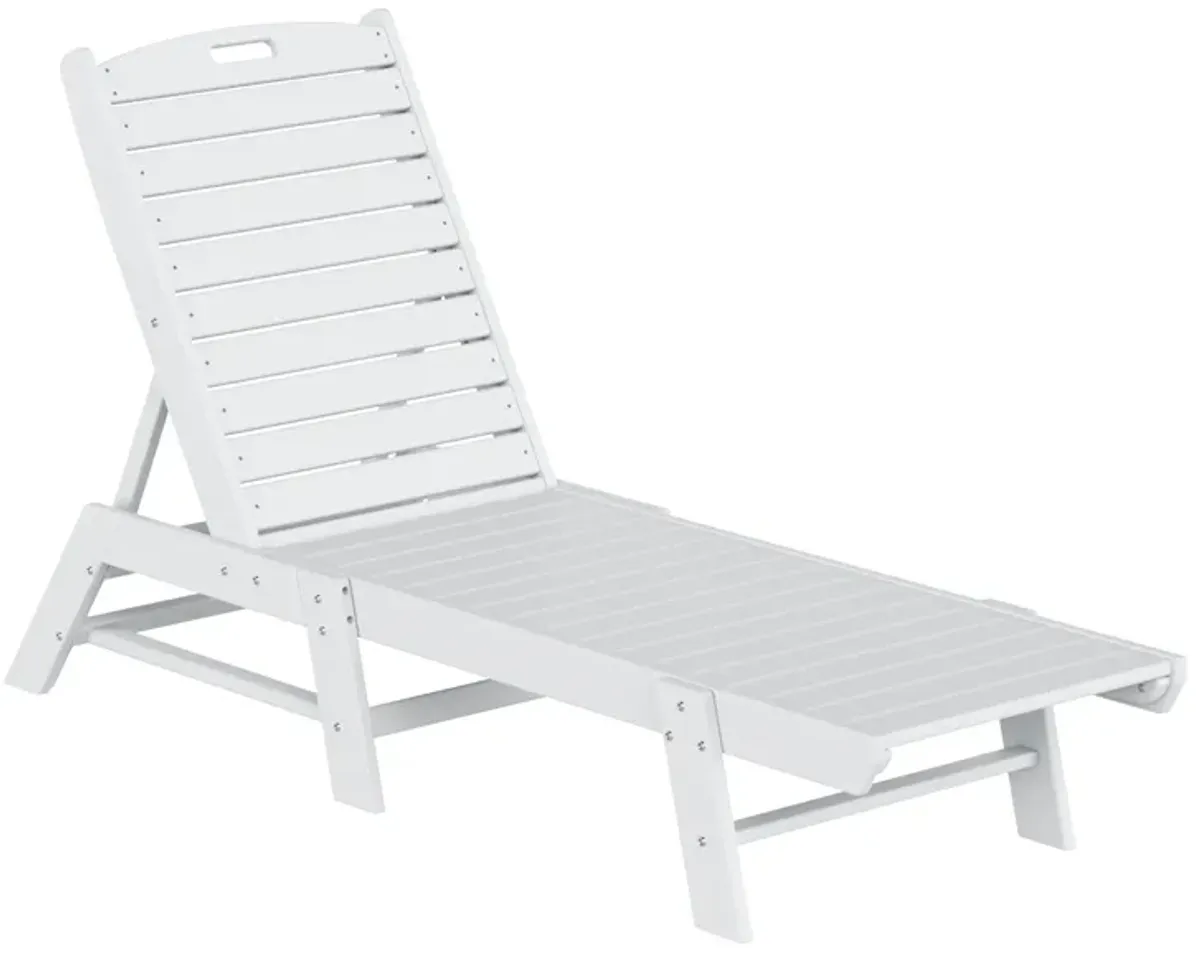 Reclining Outdoor Patio Adjustable Chaise Lounge Chair